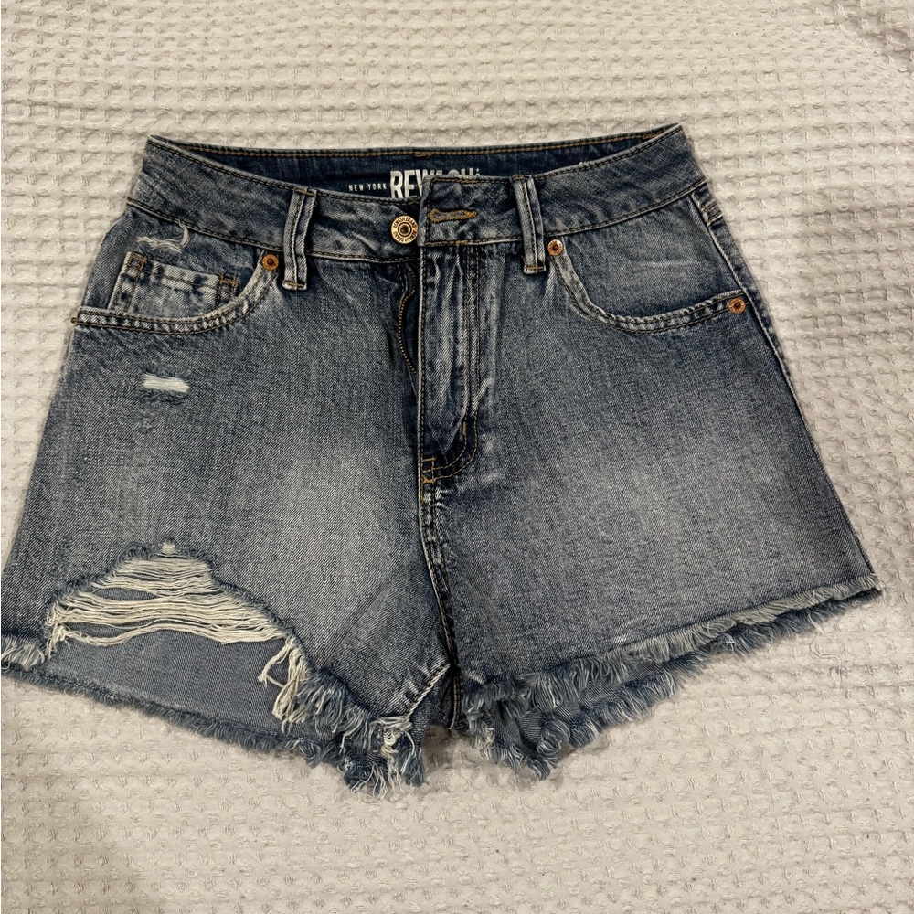 Rewash Faded Blue Jean Shorts